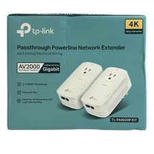 TP-Link TL-PA9020P KIT AV2000 Gigabit Powerline Network Adapter 2 Port Open Box picture