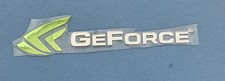 Nvidia GEFORCE Green And Silver Sticker Approx 120mm X 30mm picture