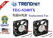 2x New Quiet Replacement Fans for TRENDnet TEG-S240TX Switch picture