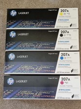 Genuine HP 207A Full Set Printer Ink Toner Cartridge Set - BLK/C/M/Y picture