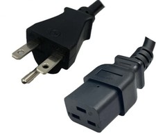 NEMA 6-15 Male Plug to IEC320 C19 Connector 2.5 Meters / 8 Feet 15A/250V Power picture