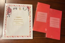 100 Christmas Stationery Paper Envelopes Geographics Santa Holiday NIP picture