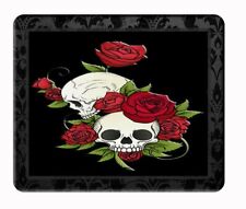 Skull and roses black computer, laptop,iPad,  mouse pad picture