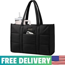 Laptop Bag For Women, 15.6 Inch Puffer Work Tote Bag, Lightweight picture