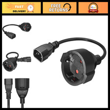 IEC 320 C14 to Schuko Female Socket Power Cord 1ft, 220V CEE7 Adapter, 18AWG picture