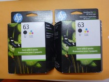 2x - Genuine HP 63 Black & Tri-Color Ink Cartridge 2 Pack NEW Dated *2025* picture