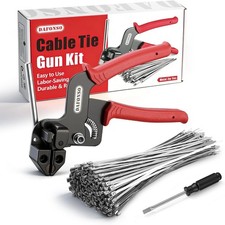 112 Piece 11.8 Inch 304 Stainless Steel Cable Tie Gun Kit picture