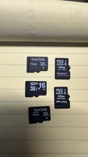 Lot of 5- 16GB Micro SD Memory Cards mixed brands, used, clean. picture