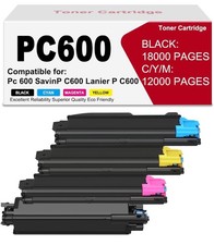 High Yield Toner Cartridge for PC600 Savin PC600 Lanier Printers 4 Pack (BCMY) picture