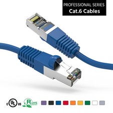 5 Pack of 100Ft CAT6 Shielded (SSTP) Ethernet Network Booted Cable 25-200 Feet B picture