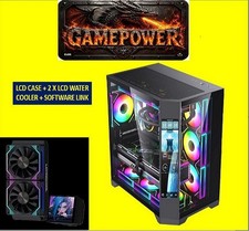 GAMEPOWER  ATX/MATX  PC CASE + LCD SCREEN 4 ARGB FANS + WATER COOLER + SOFTWARE picture