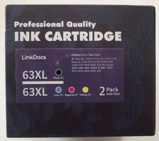 LinkDocs Compatible HP 63XL 2 Pack Ink Cartridges - TriColor & Black -Combo Ship picture