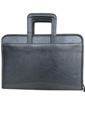 Vintage black COMPAQ Folio laptop carry case leather  picture