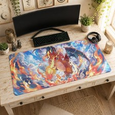 Charizard Pokemon Fire Dragon Kanto Mouse Pad Gaming Desk Mat Accessories picture