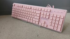 EWEADN GX710S Wired Keyboard Pink English Layout Membrane Used picture