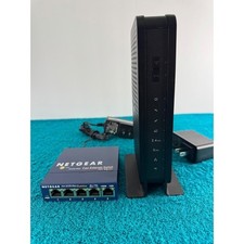 NETGEAR N600 WiFi DOCSIS 3.0 Modem Router with 5 Port Ethernet Switch Bundle picture
