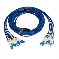 50M Indoor Armored LC-LC 8 Strand Single-Mode 9/125 Fiber Optical Patch Cord picture