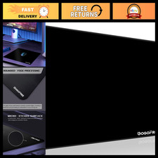 Large Black Glass Gaming Mousepad - Ultra Smooth Hard Surface for Precision Cont picture
