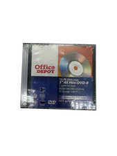 10 Pack of Office Depot Mini DVD-R Discs with Cases New Sealed picture