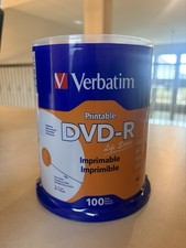 Verbatim Life Series 100 Pack DVD-R White Inkjet Printable 4.7GB 16x NEW SEALED picture
