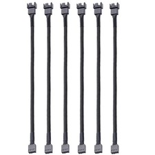 Gebildet 6pcs 4 Pin 26cm PWM Fan Extension Power Cable Connector Case Male to Fe picture