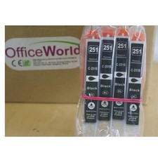 OfficeWorld 4 Pack C-251B Black XL Ink Cartridges Replacement for 251 XL Black picture