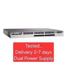 Cisco WS-C3850-12XS-E 12 Port GE SFP+ IPSERVICE Switch DUAL Power Supply. TESTED picture
