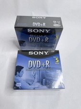 Lot of 2 SONY DVD+R 5 PACK 120min 4.7 GB SEALED BRAND NEW picture