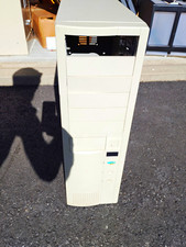 Vintage Beige Full Tower PC Computer Case Retro 486 Pentium Era Empty Chassis picture