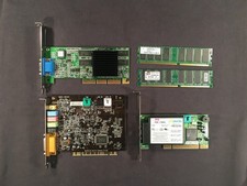 PC Card Lot - Sound Blaster 0200, ATI AGP Video, Modem, and Memory picture