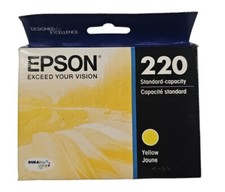 Genuine Epson T220 Yellow Standard Yield Ink Cartridge (T220420-S) - 07/2022 picture