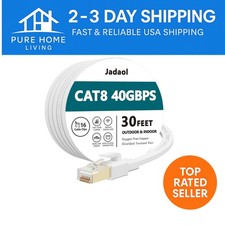 30FT Heavy Duty Cat8 Ethernet Cable – Weatherproof, High Speed for Home Office picture