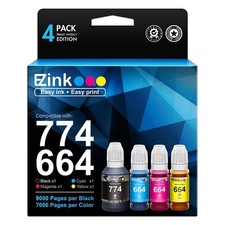 E Z Ink Compatible Ink Bottles for Epson 774 T774 664 T664 4 Pack picture