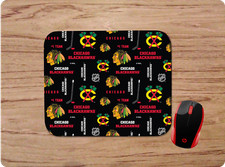 CHICAGO BLACKHAWKS PATTERN CUSTOM RUBBER PC DESK MAT MOUSEPAD HOME SCHOOL OFFICE picture