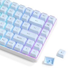 Blue Jelly Keycaps Shine Through Keyboard OEM Profile 113Key Custom Set picture