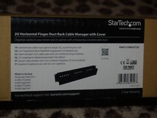 NEW StarTech 2U Horizontal Finger Product Rack Cable Management Panel with Cover picture