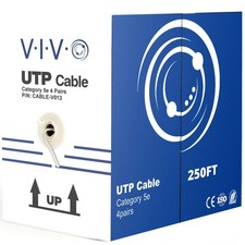 VIVO Gray 250ft Bulk Cat5e Wire, CABLE-V013 picture
