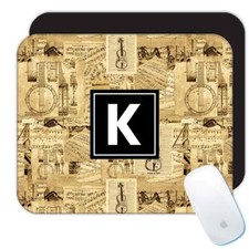 Gift Mousepad : Vintage Paper Parchment Musical Notes Sheet Violin Pattern picture