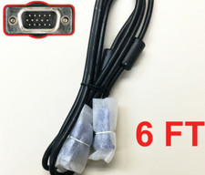6' Foot Premium Ultra Thin VGA QXGA Male Video Display Monitor Cable HD15 M-M picture