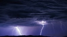 Landscape nature clouds hills night storm Custom Gaming Mat Desk picture