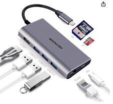 USB C Hub, 8-in-1 Type C Adapter with HDMI 4K, Ethernet, PD, 3 USB 3.0, TF/SD picture