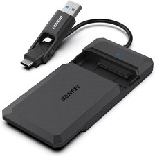 2.5 Inch SATA to USB Tool Free External Hard Drive Enclosure, USB Type-C/Type-A picture