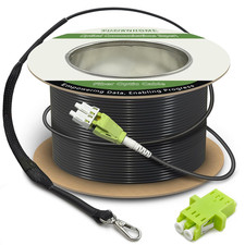 75M/250Ft OM5 Multimode Armored LC to LC Fiber Optic Patch Cord, 40Gb 100Gb Dupl picture