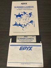 Summer Games II two Epyx Apple II plus IIe 2 computer game disk+manual picture