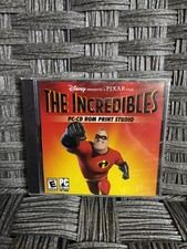 The Incredibles PC CD-ROM Print Studio Disney Pixar Windows 98/Me/XP New Sealed picture