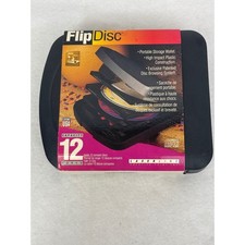 Laserline CD Storage Case FlipDisc FDP12 Black 12 Capacity Portable USA picture