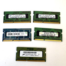Lot of 5 Laptop RAM Memory Modules 1GB DDR3 Mixed Brands Untested AS-IS picture
