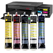 5*700ml GTX Series DTG Ink Bag (No Chip) for Brother GTX 422 423 424 425 600 -- picture