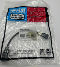 (QTY 2) Tripp Lite P022-001 Standard Power Extension Cord 10A 18-AWG 1-Ft picture