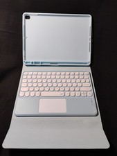 Samsung Galaxy Tab S9 FE S8 S6 Lite A9 Plus A8 Touchpad Keyboard Case - Ice Blue picture